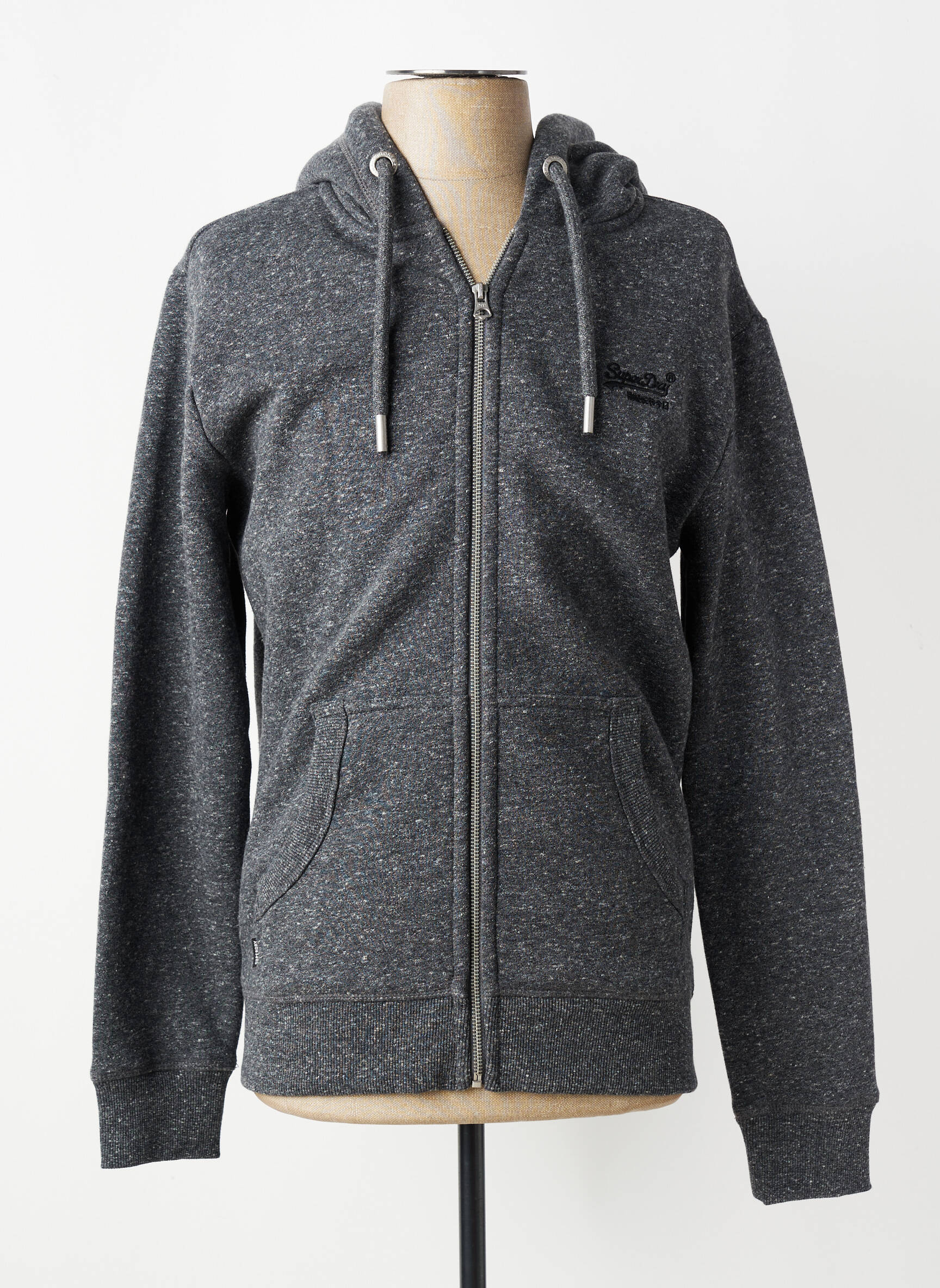 Jachete casual strânsă pe partea de jos gri SUPERDRY bărbat