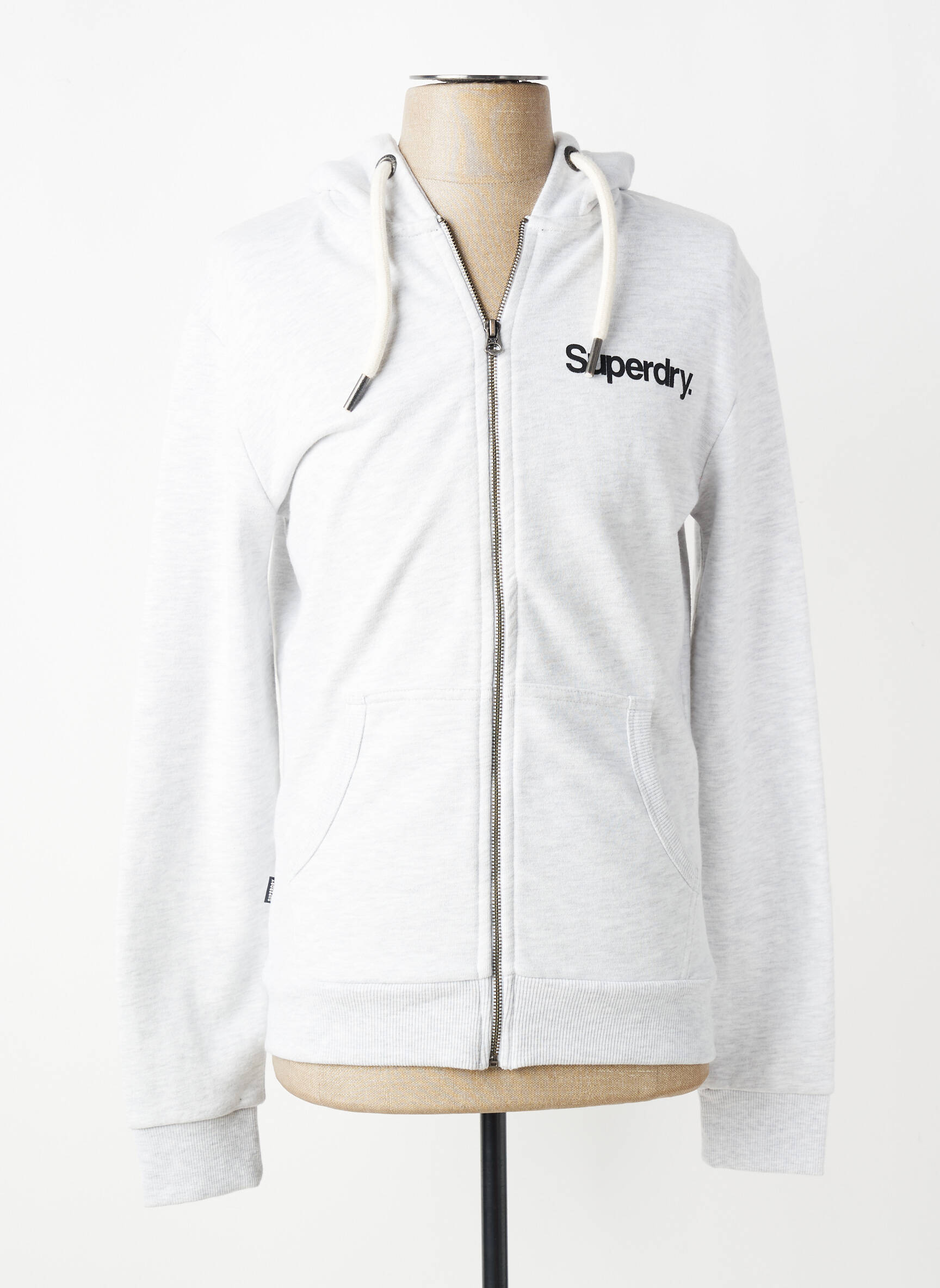 Jachete casual strânsă pe partea de jos alb SUPERDRY bărbat