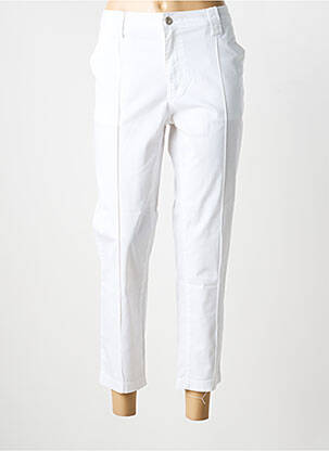 Pantalon 7/8 talie cu cleme mărime normală alb YOULINE femeie
