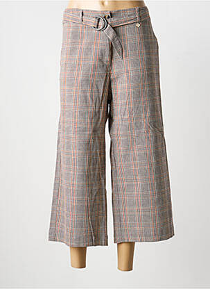 Pantalon 7/8 talie cu cleme mărime normală maro LE PETIT BAIGNEUR femeie