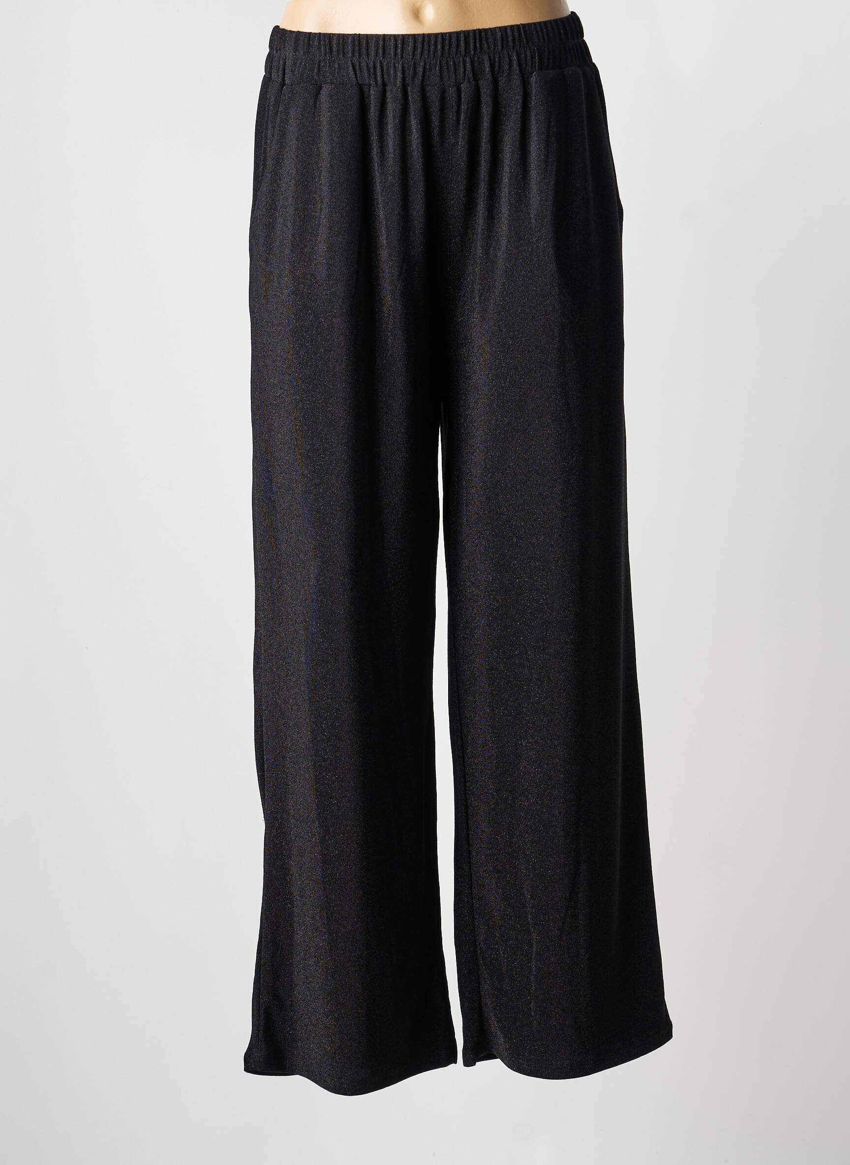 Pantalon larg croială fluidă mărime normală negru GRACE & MILA femeie