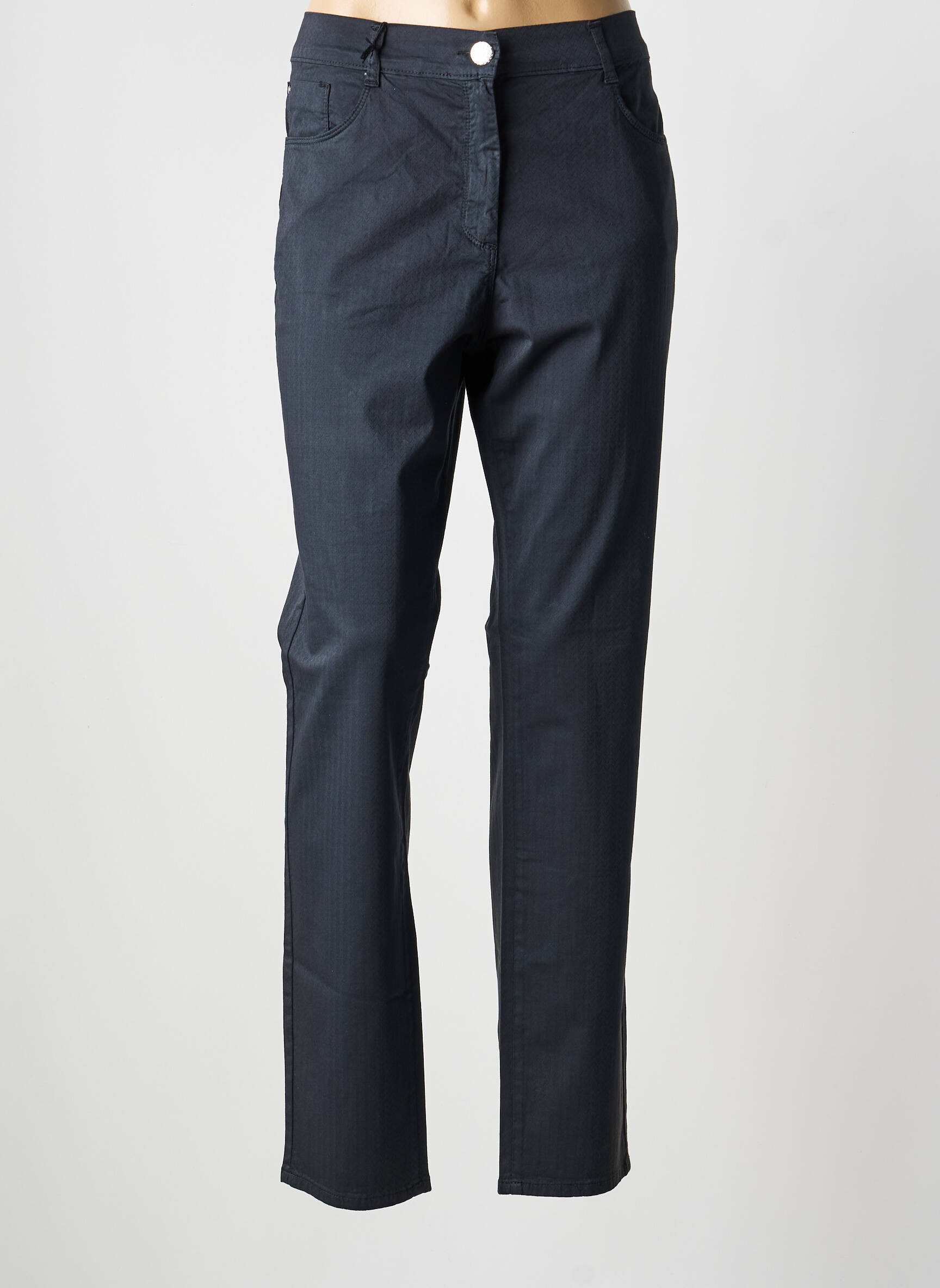 Pantalon slim țesătură poplin mărime normală negru EAST DRIVE femeie