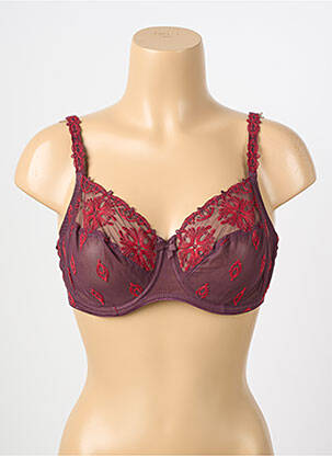 Sutien broderie sutien cupe întregi cu decolteu înalt violet CHANTELLE femeie
