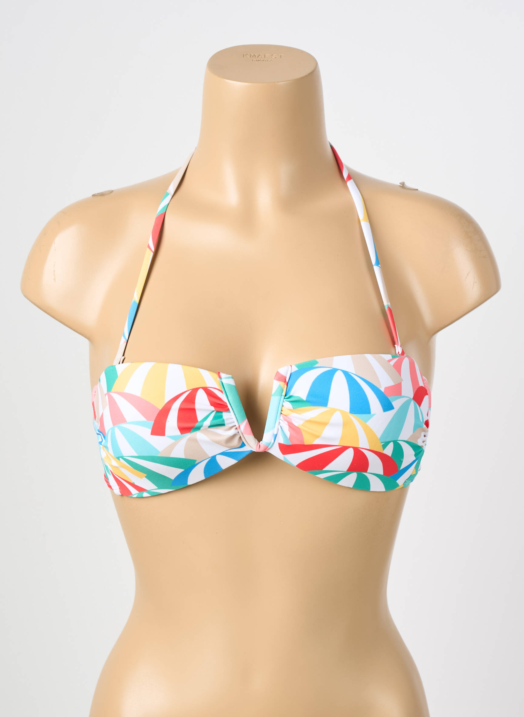 Sutien de costum de baie elasticitate top sutien modelat albastru MOLLY BRACKEN femeie