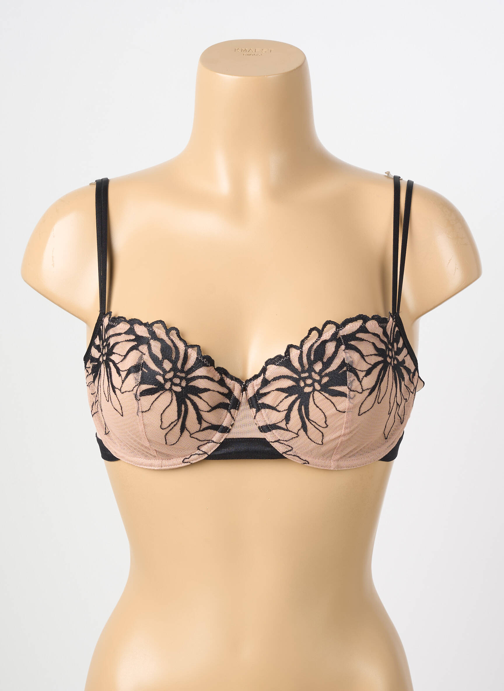 Sutien broderie sutien cupe întregi cu decolteu înalt negru CHANTELLE femeie