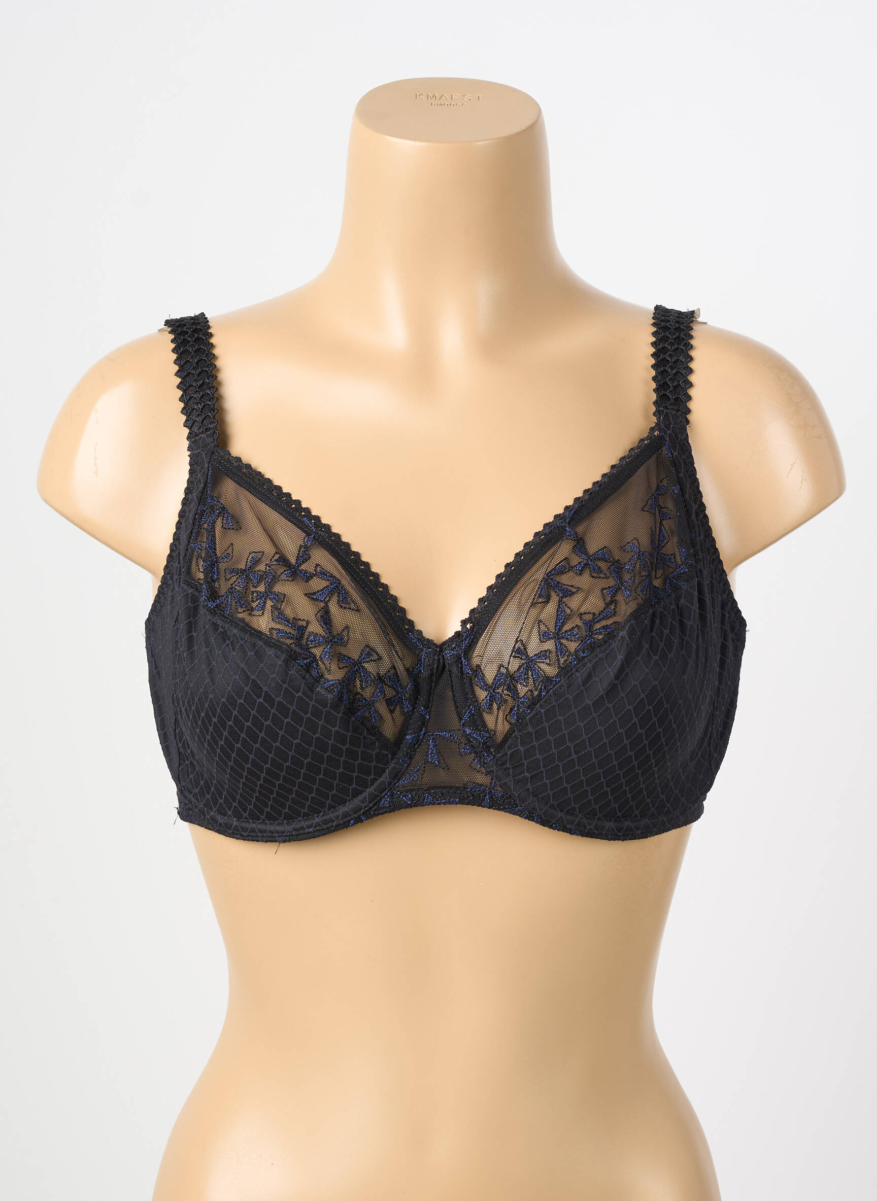 Sutien broderie sutien cupe întregi cu decolteu înalt negru CHANTELLE femeie