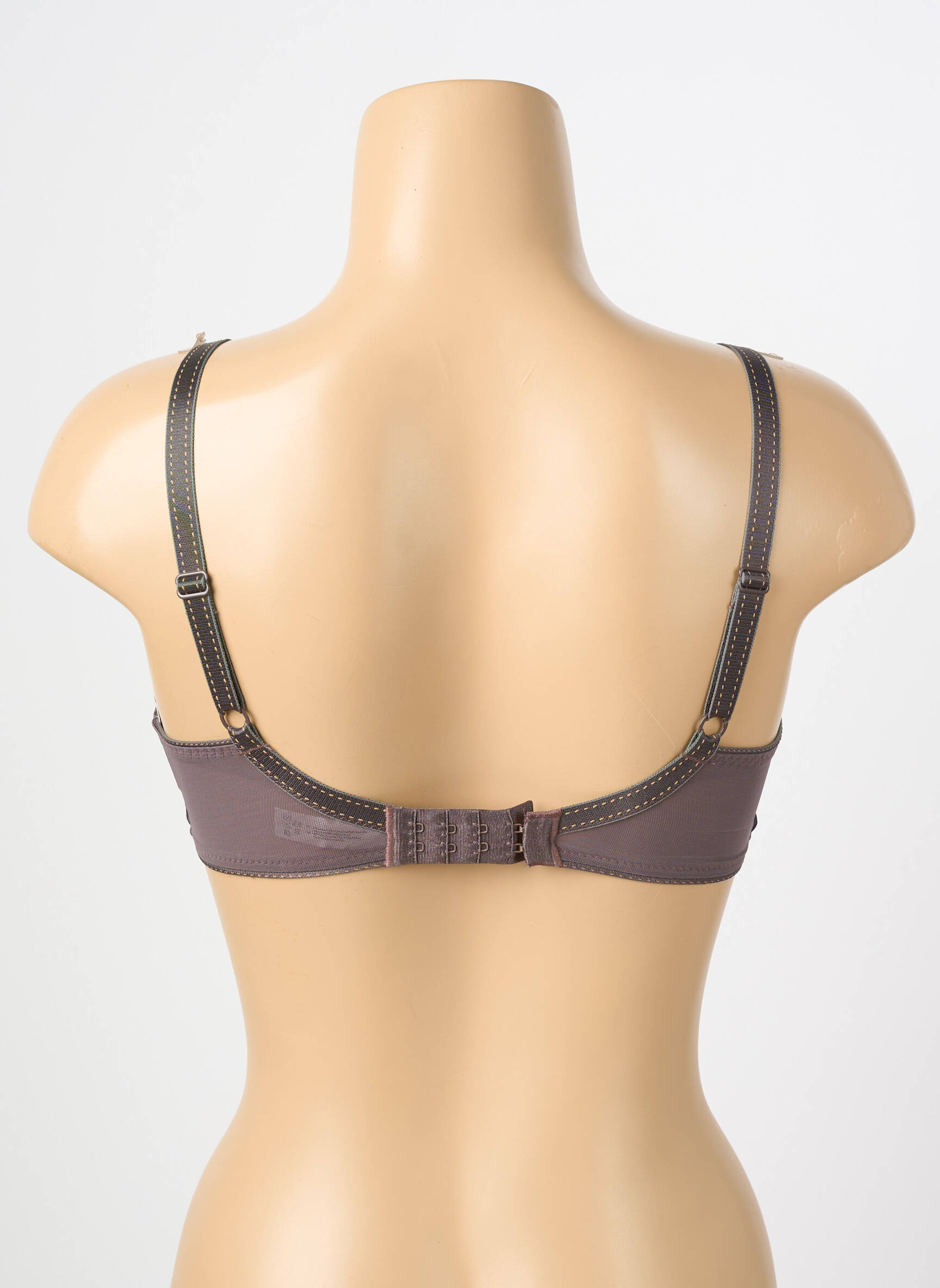 Sutien efect material satinat sutien cupe întregi cu decolteu înalt gri CHANTELLE femeie