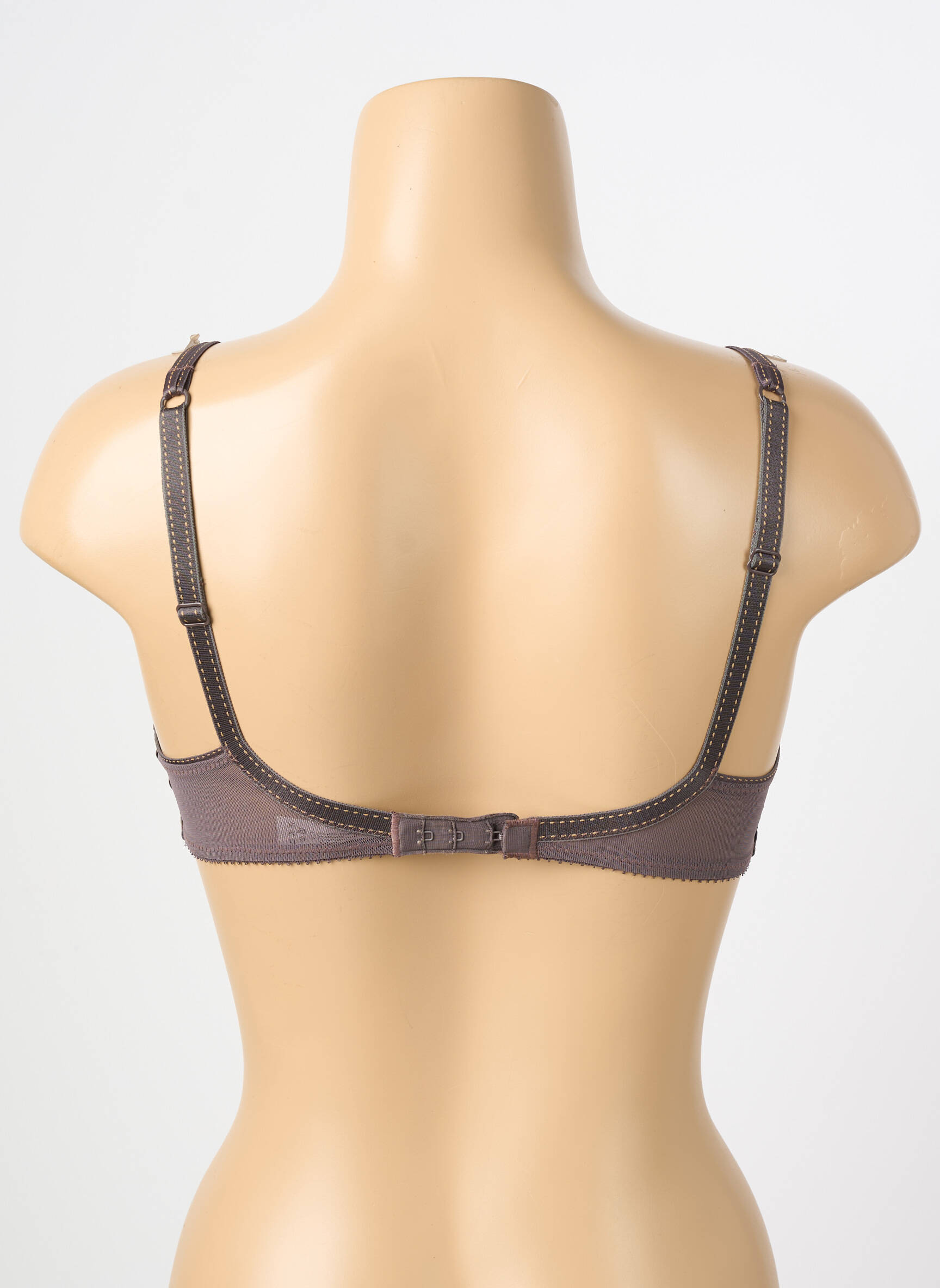 Sutien efect material satinat sutien cupe întregi cu decolteu înalt gri CHANTELLE femeie