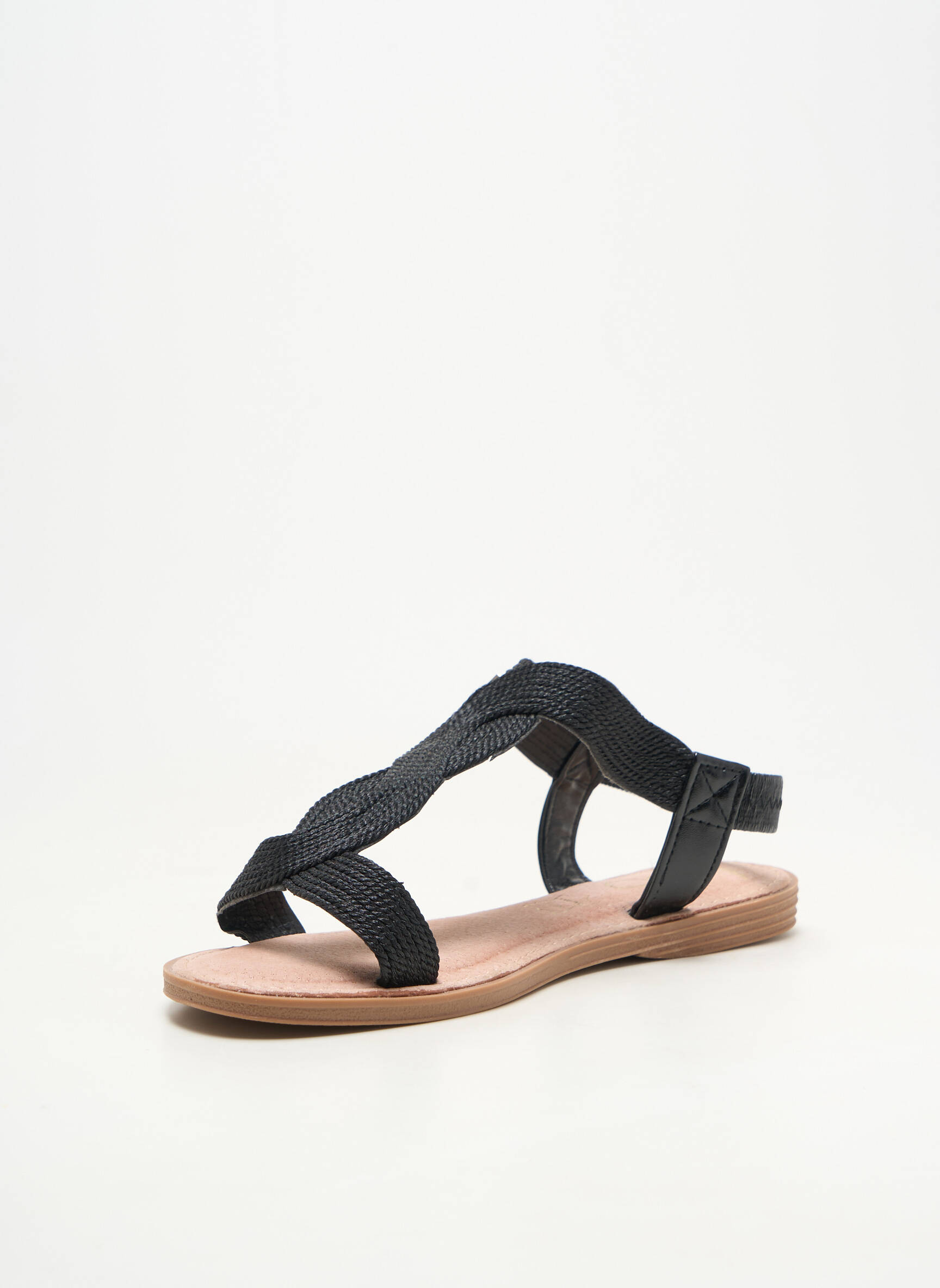 Sandale/pantofi decupați chiquet toc plat până la 3 cm negru LPB LES PETITES BOMBES  femeie