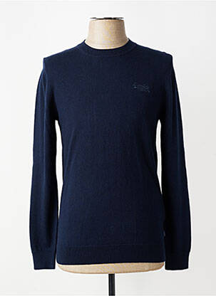 Pulover elasticitate mâneci lungi albastru SUPERDRY bărbat