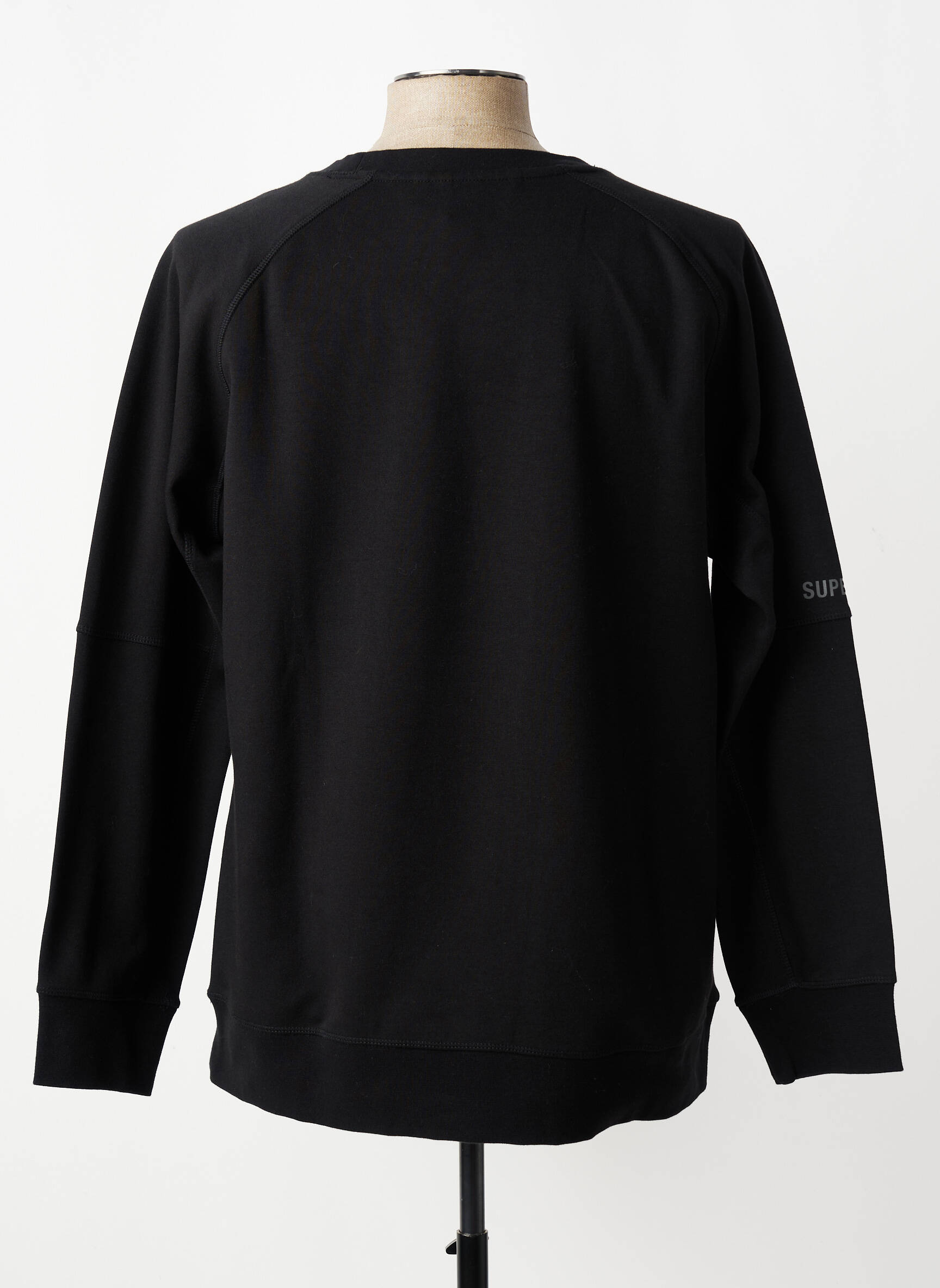 Hanorac elasticitate mâneci lungi negru SUPERDRY bărbat