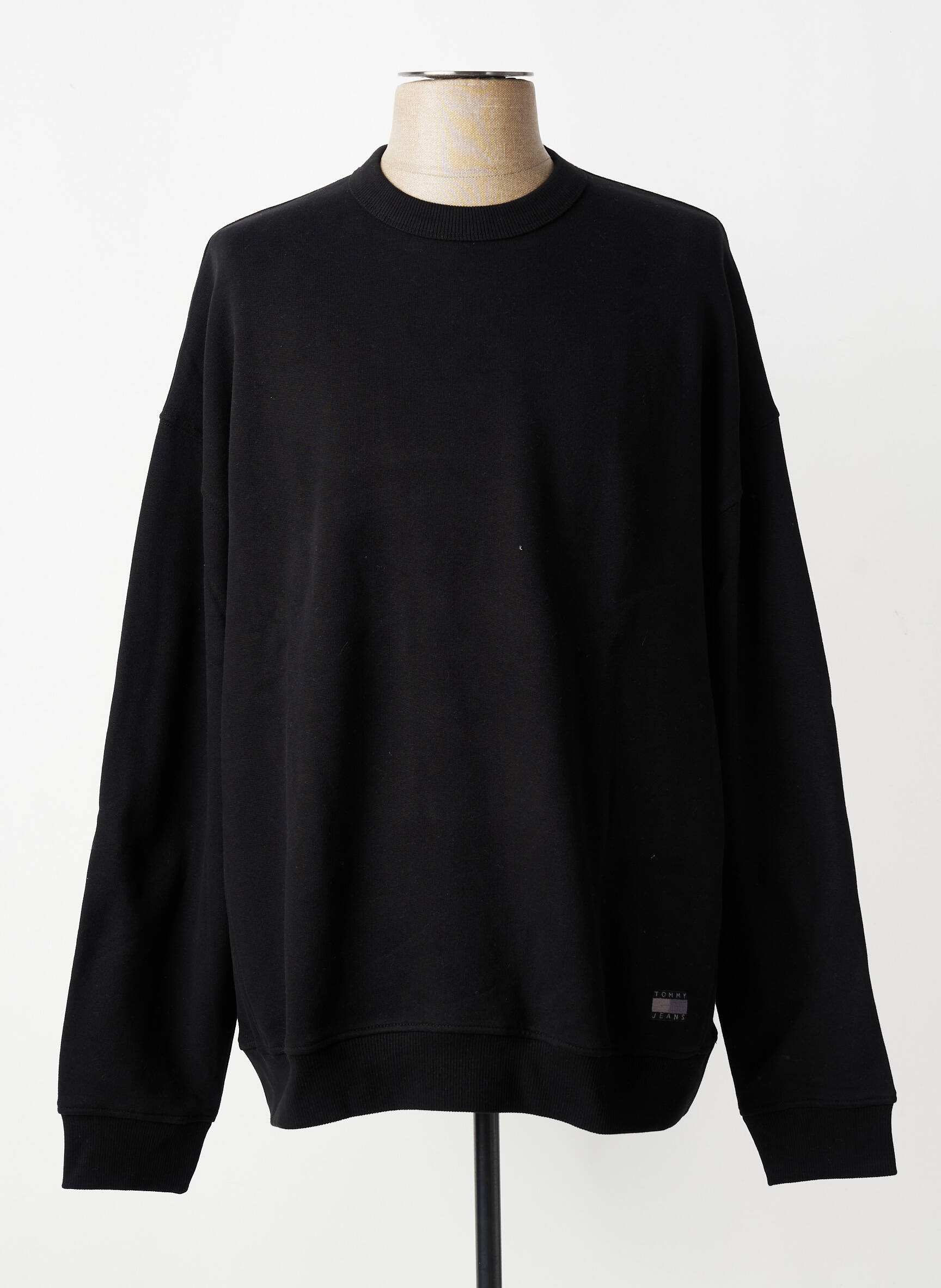 Hanorac elasticitate mâneci lungi negru TOMMY HILFIGER bărbat
