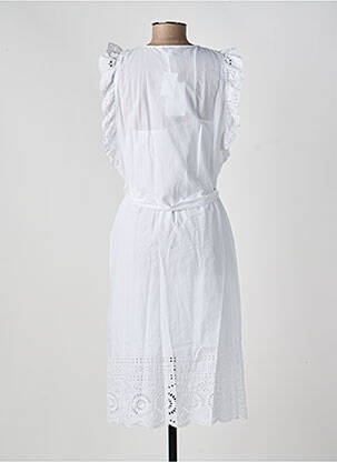 Rochie midi mâneci scurte mâneci scurte alb TOMMY HILFIGER femeie