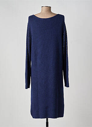 Rochie pulover elasticitate mâneci lungi albastru ANANKE femeie