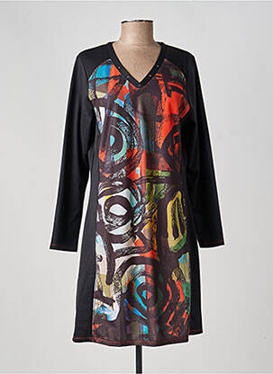 Rochie scurtă mâneci lungi mâneci lungi negru KALISSON femeie