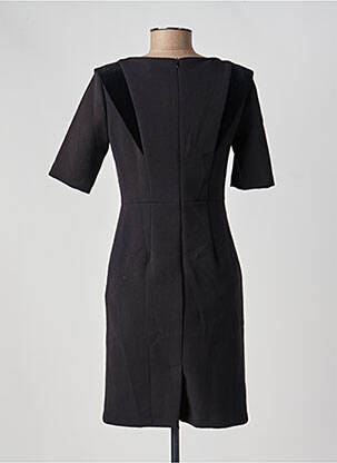 Rochie scurtă închidere cu fermoar la spate mâneci scurte negru TRUSSARDI JEANS femeie