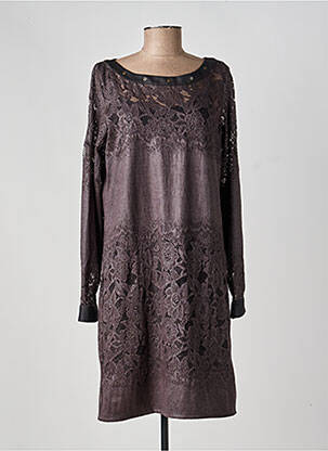 Rochie midi mâneci lungi mâneci lungi gri MADO ET LES AUTRES femeie