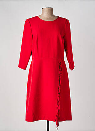 Rochie scurtă mâneci 3/4 mâneci 3/4 roșu FUEGO WOMAN femeie