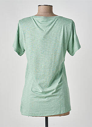 Tricou serigrafie mâneci scurte verde TOMMY HILFIGER femeie