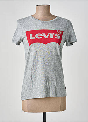 Tricou serigrafie mâneci scurte gri LEVI'S femeie