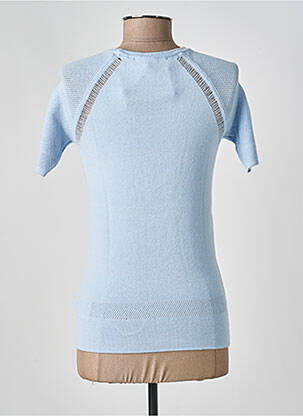 Pulover elasticitate mâneci scurte albastru TRUSSARDI JEANS femeie