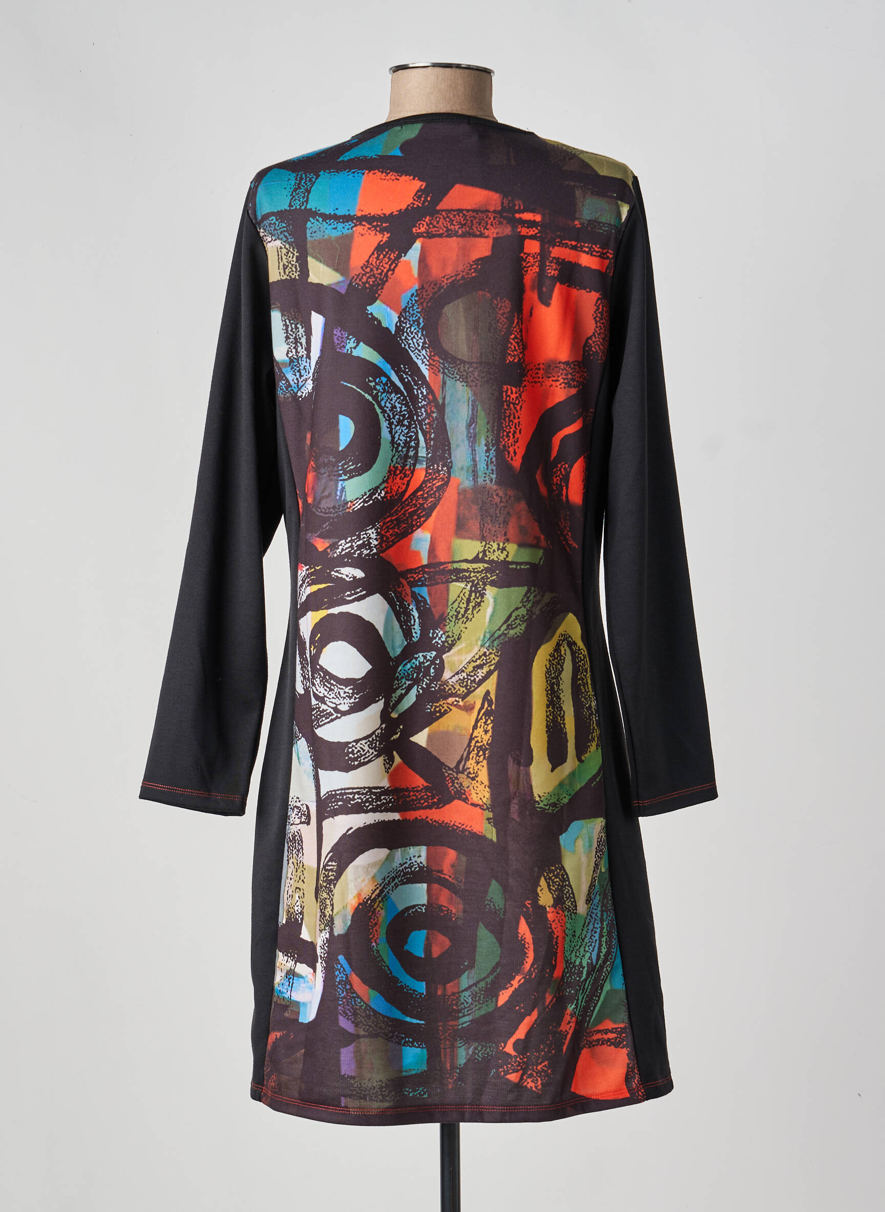 Rochie scurtă mâneci lungi mâneci lungi negru KALISSON femeie