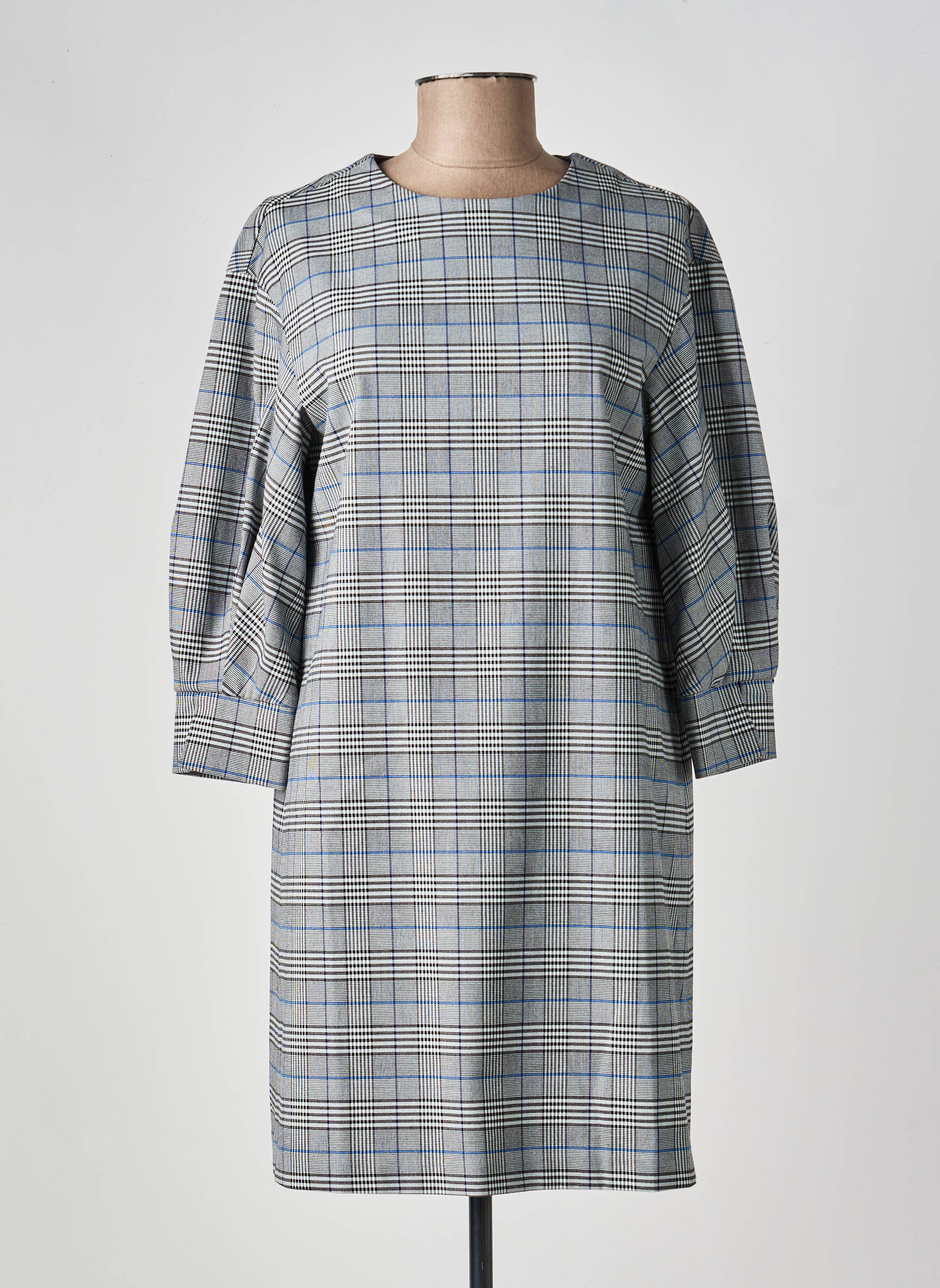 Rochie scurtă mâneci 3/4 mâneci 3/4 gri TOMMY HILFIGER femeie
