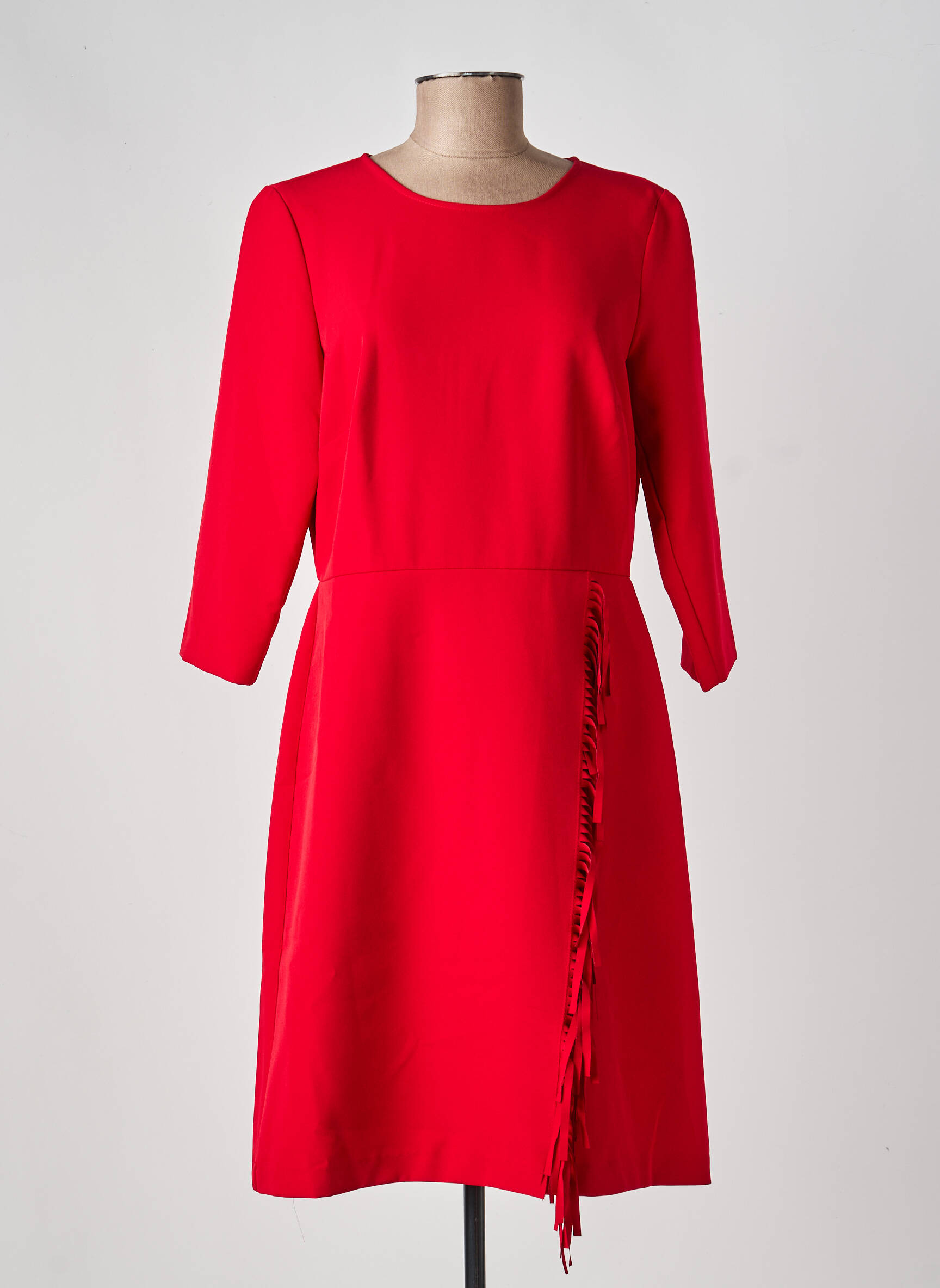 Rochie scurtă mâneci 3/4 mâneci 3/4 roșu FUEGO WOMAN femeie