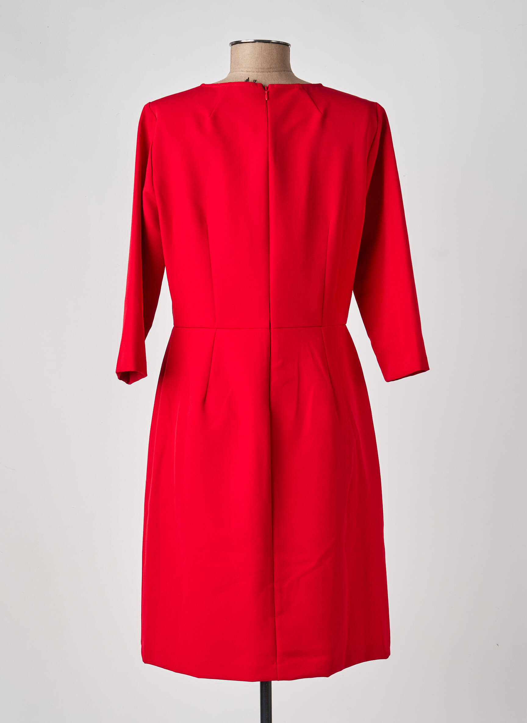 Rochie scurtă mâneci 3/4 mâneci 3/4 roșu FUEGO WOMAN femeie