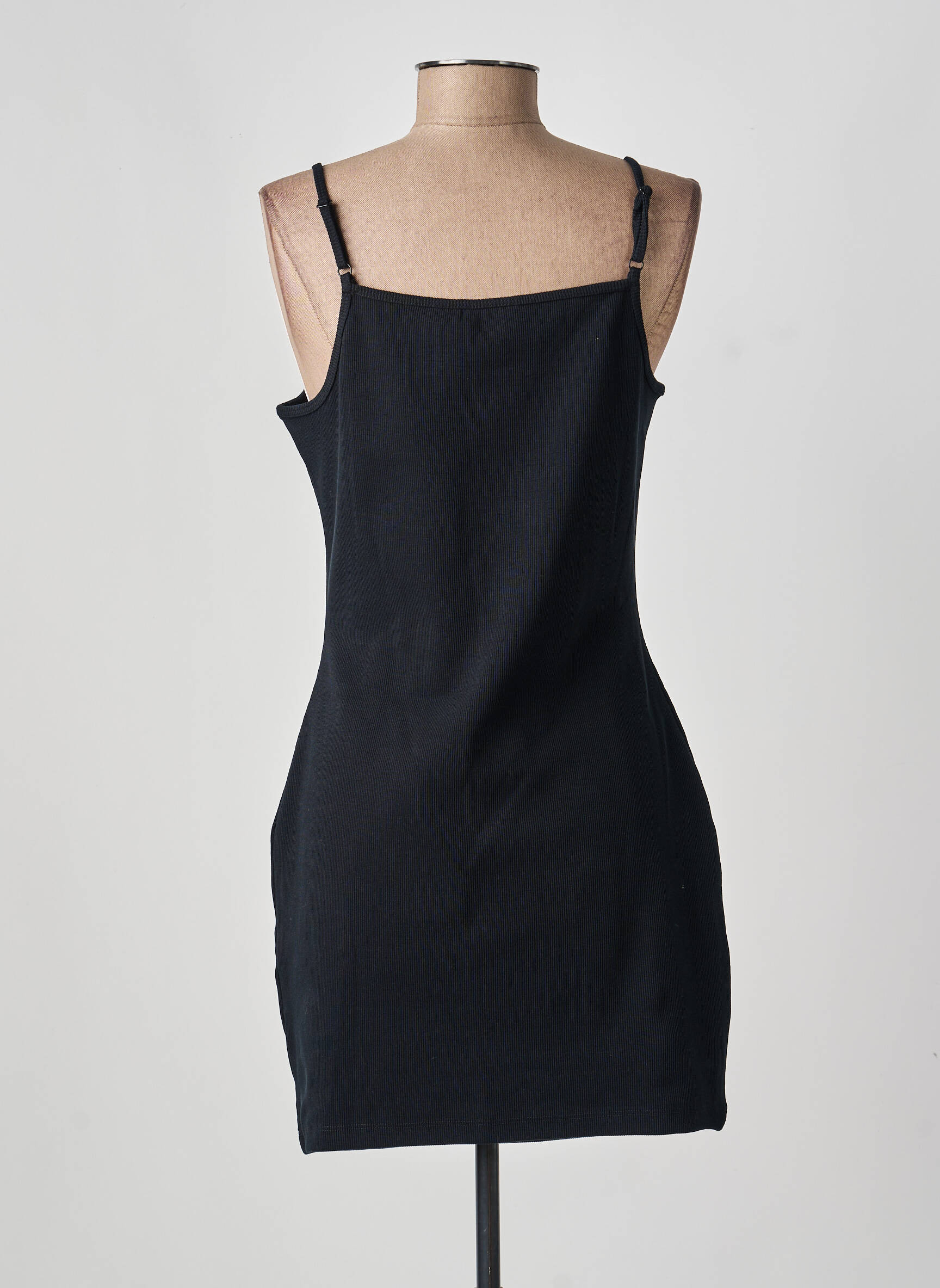 Rochie scurtă guler rotund bretele subțiri negru SUPERDRY femeie