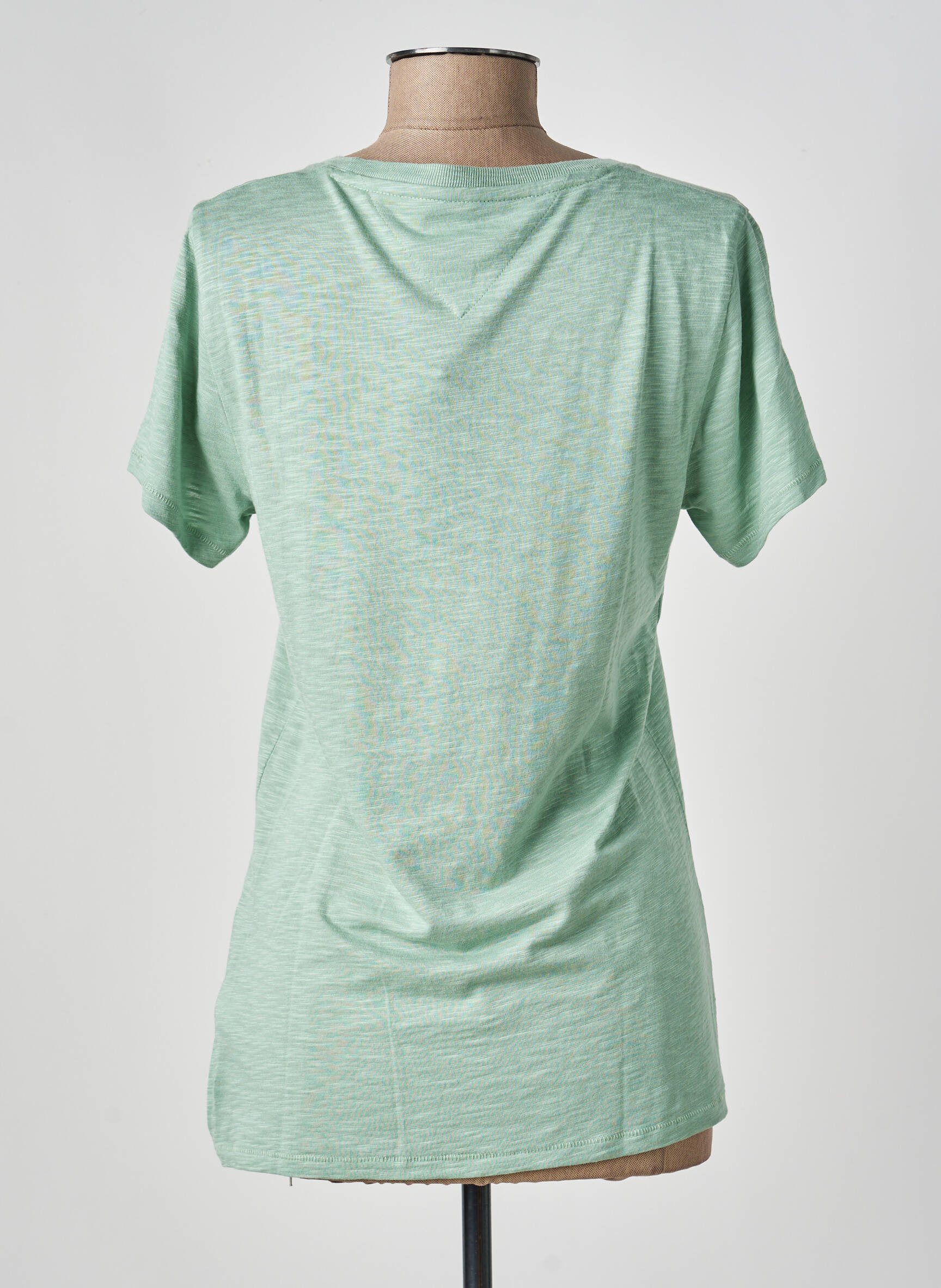 Tricou serigrafie mâneci scurte verde TOMMY HILFIGER femeie