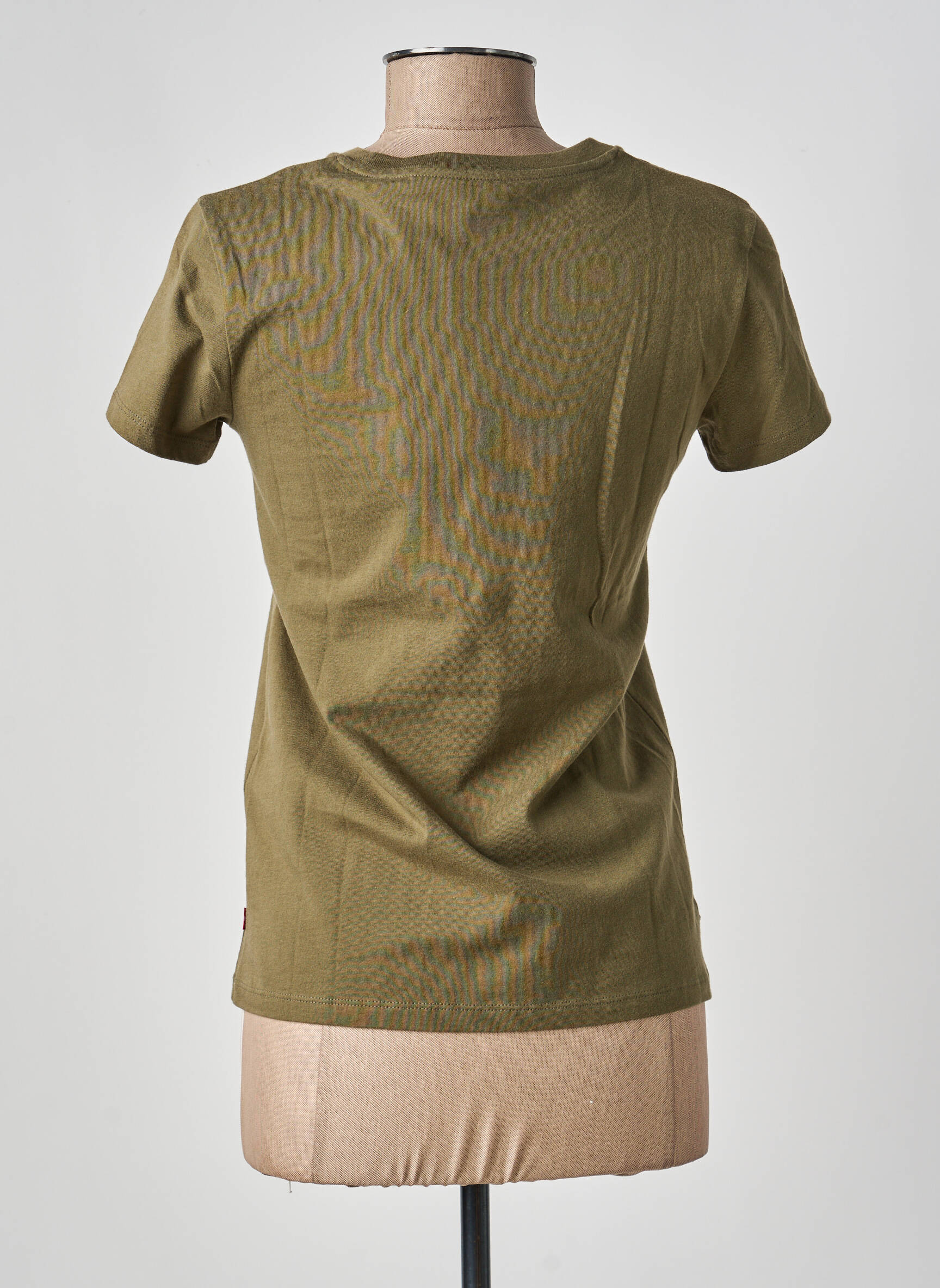 Tricou serigrafie flockată mâneci scurte verde LEVI'S femeie
