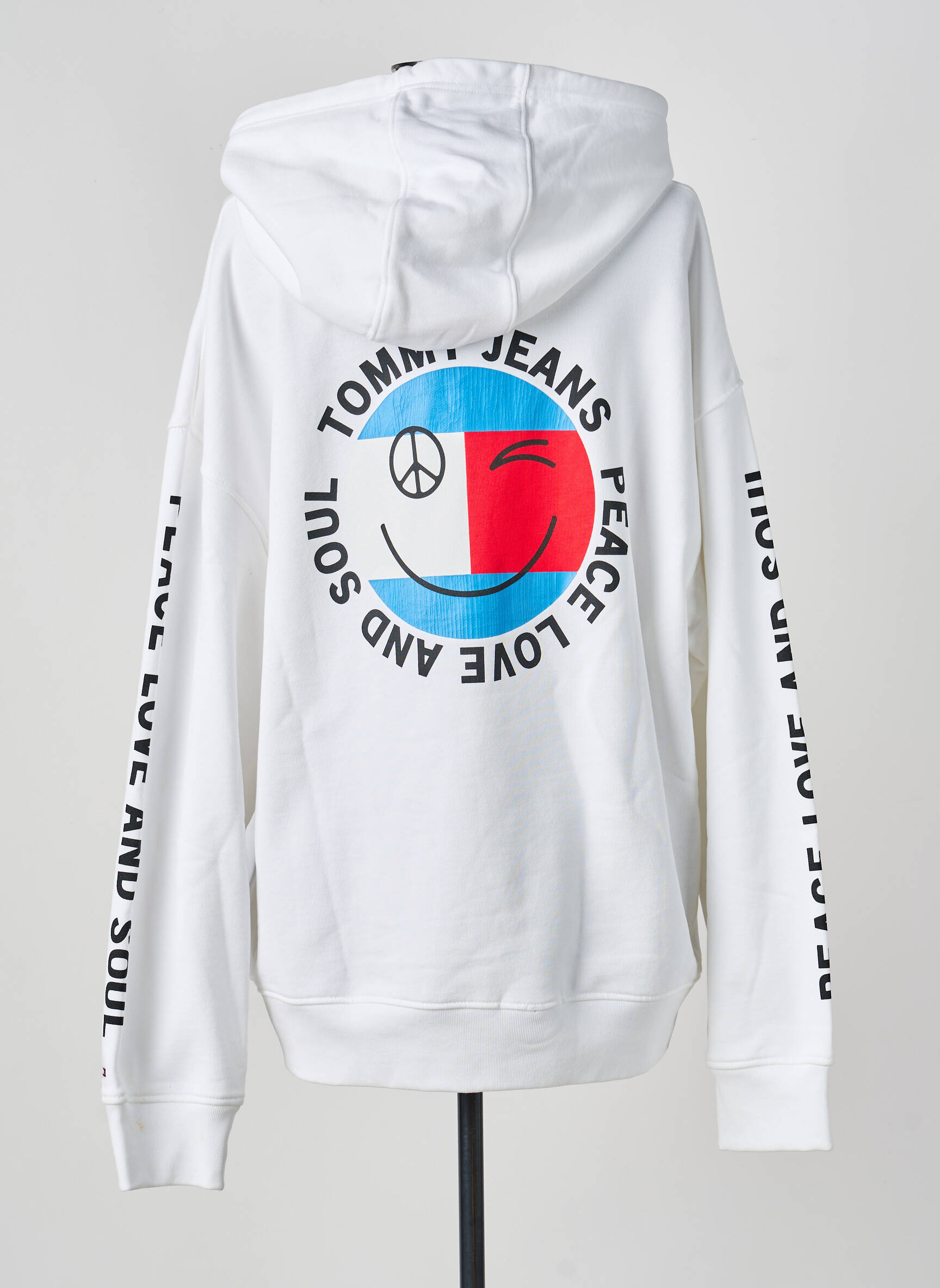 Hanorac cu glugă elasticitate mâneci lungi alb TOMMY HILFIGER femeie