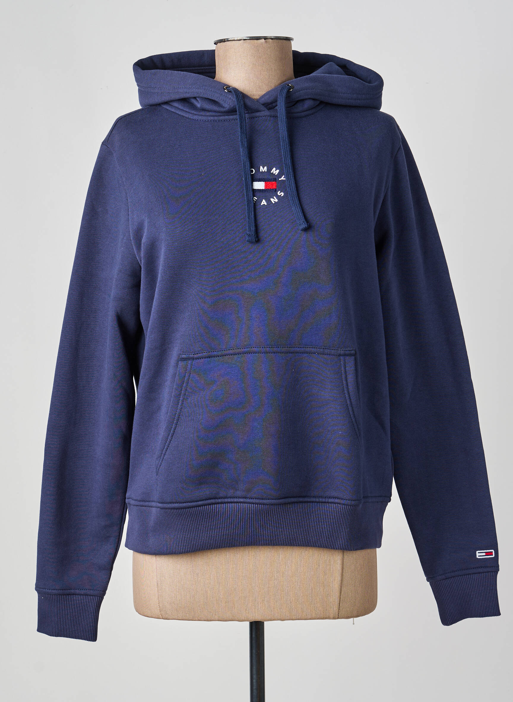 Hanorac cu glugă broderie mâneci lungi albastru TOMMY HILFIGER femeie