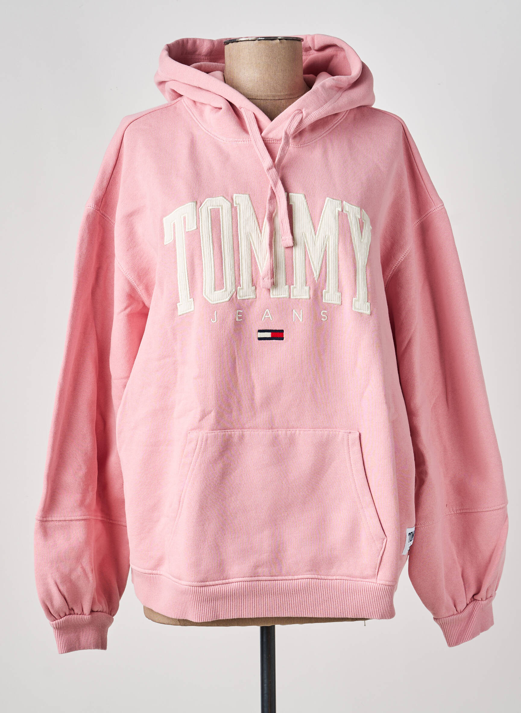 Hanorac cu glugă broderie mâneci lungi roz TOMMY HILFIGER femeie