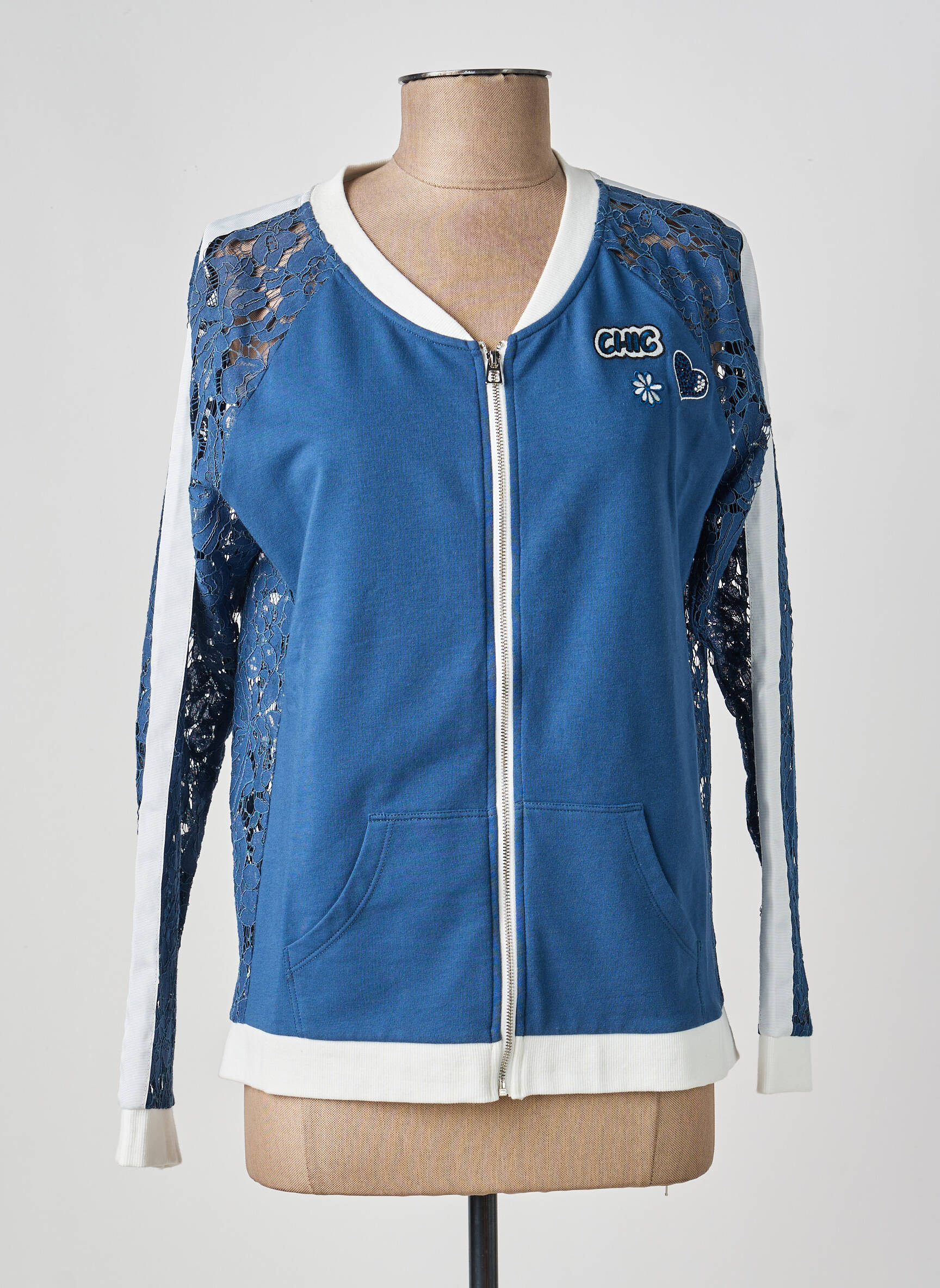 Jachete casual buzunare albastru ANANKE femeie