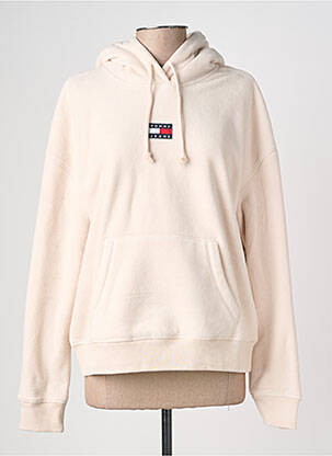 Hanorac cu glugă croială dreaptă mâneci lungi bej TOMMY HILFIGER femeie