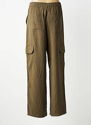 Pantalon larg țesătură poplin mărime normală verde ORFEO femeie