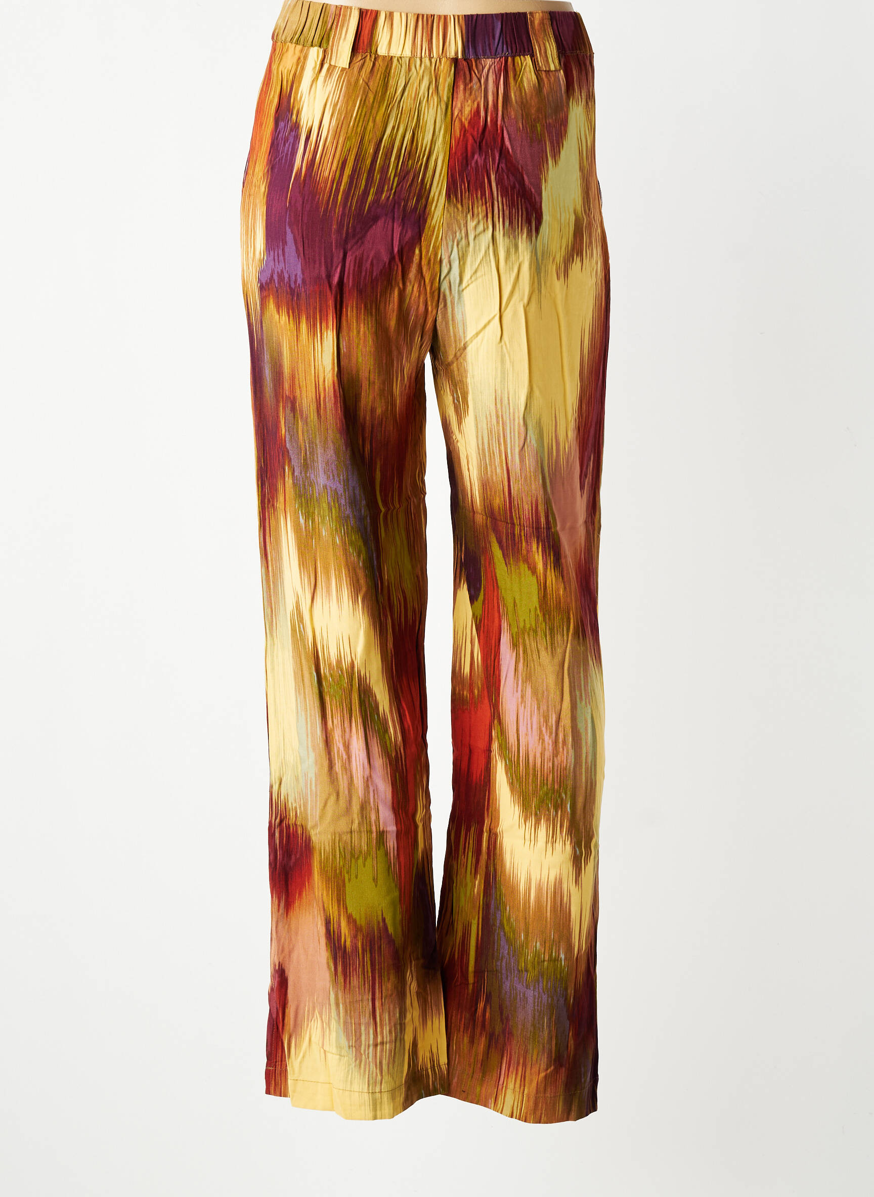 Pantalon drept țesătură poplin mărime normală galben ORFEO femeie