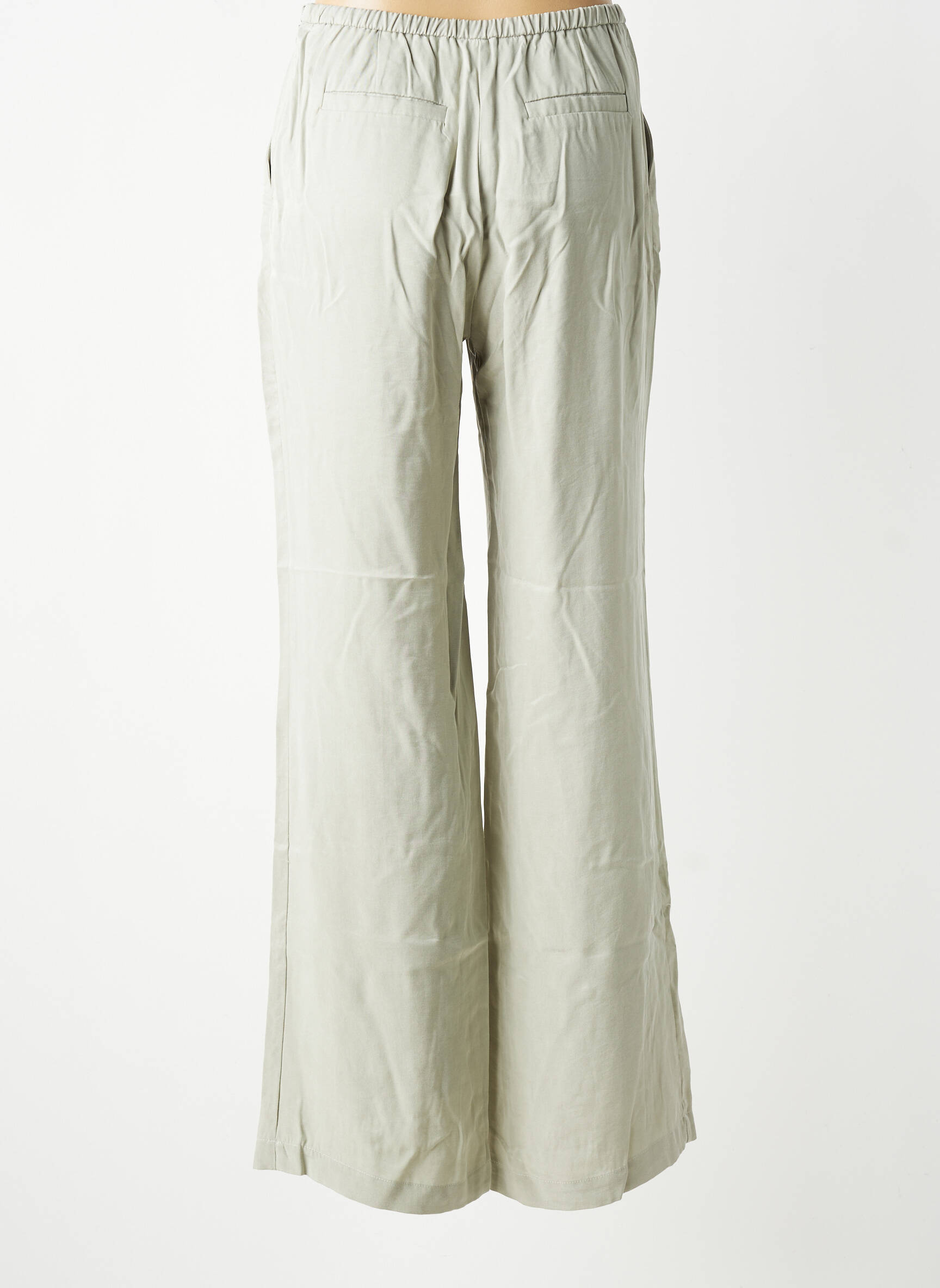 Pantalon larg închidere cu fermoar lateral mărime normală verde ESE O ESE femeie