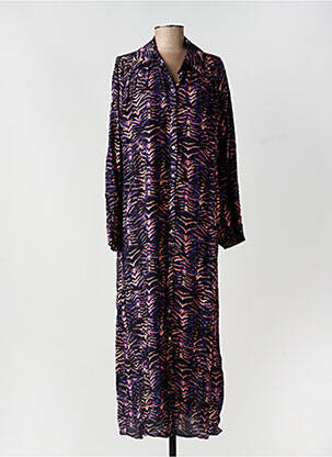 Rochie lungă mâneci lungi mâneci lungi violet IMPREVU femeie
