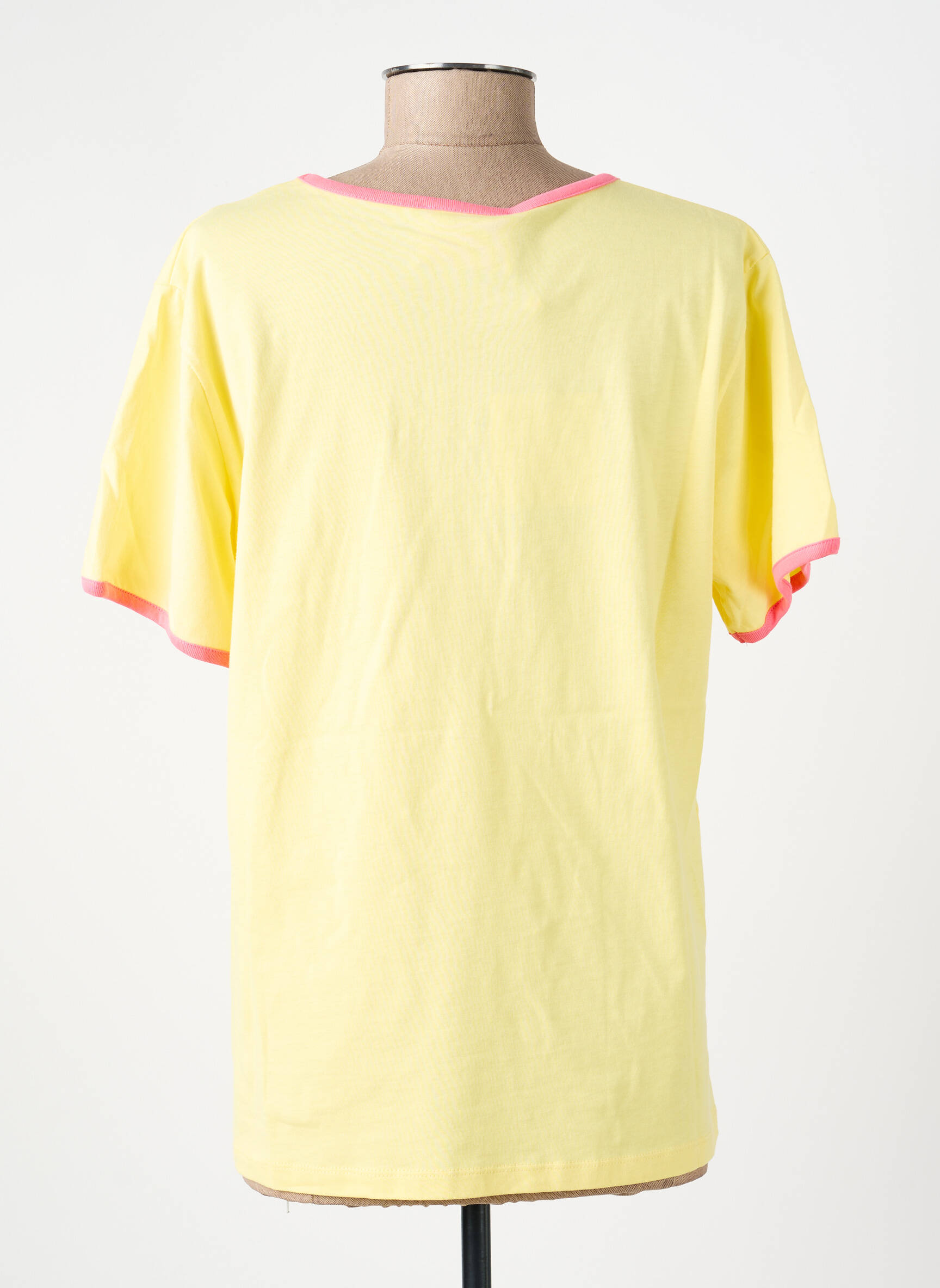 Tricou serigrafie mâneci scurte galben IMPREVU femeie