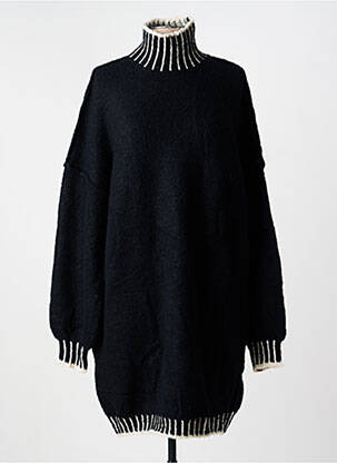 Rochie pulover elasticitate mâneci lungi negru IKOONE&BIANKA femeie