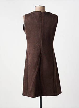 Rochie scurtă fără mâneci fără mâneci maro CHARMING GIRL femeie