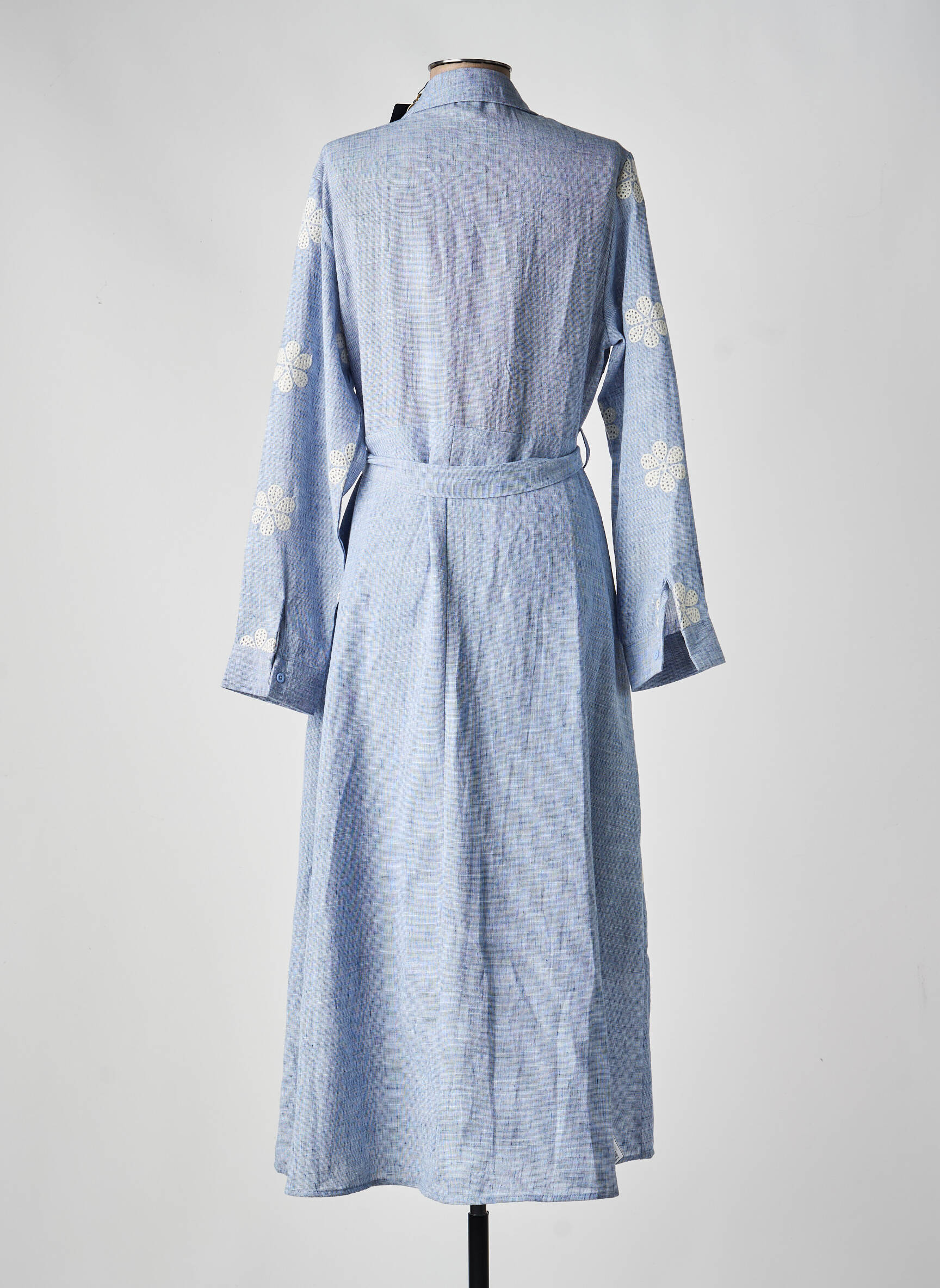 Rochie lungă mâneci lungi mâneci lungi albastru CIAO MILANO femeie