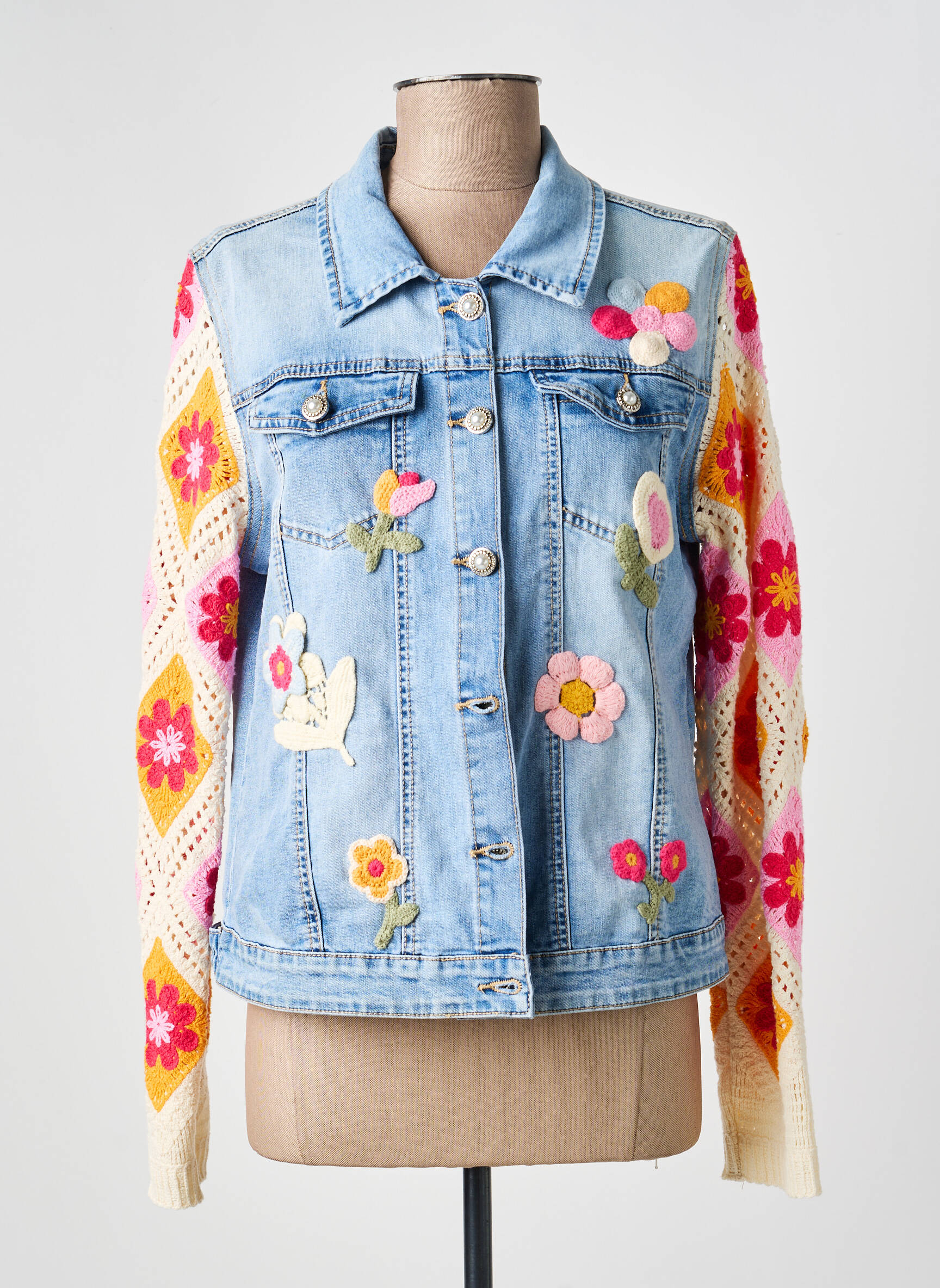 Jachete casual buzunare albastru MAISON ONADO femeie