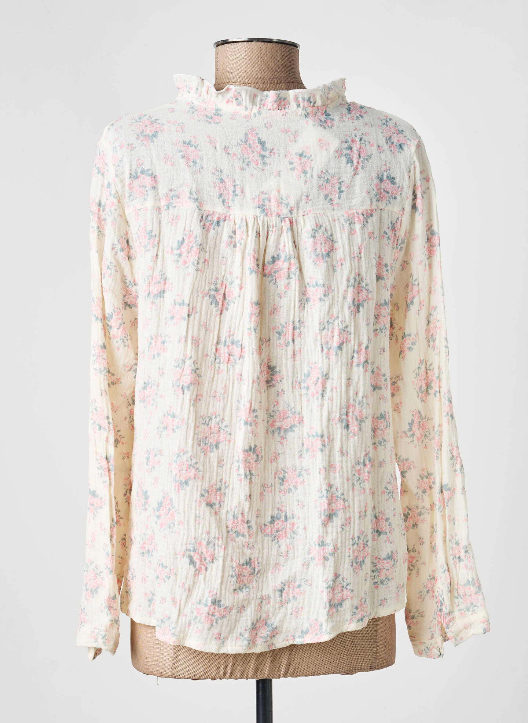 Cămașă imprimeu floral mâneci lungi bej VERSION FEMININ femeie