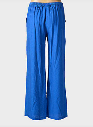 Pantalon drept țesătură poplin mărime normală albastru EMA BLUE'S femeie