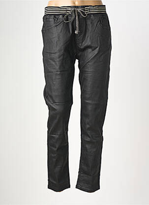 Pantalon slim talie elastică mărime normală negru MAISON ONADO femeie