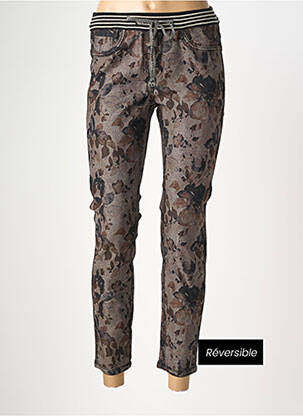 Pantalon slim talie elastică mărime normală negru MAISON ONADO femeie